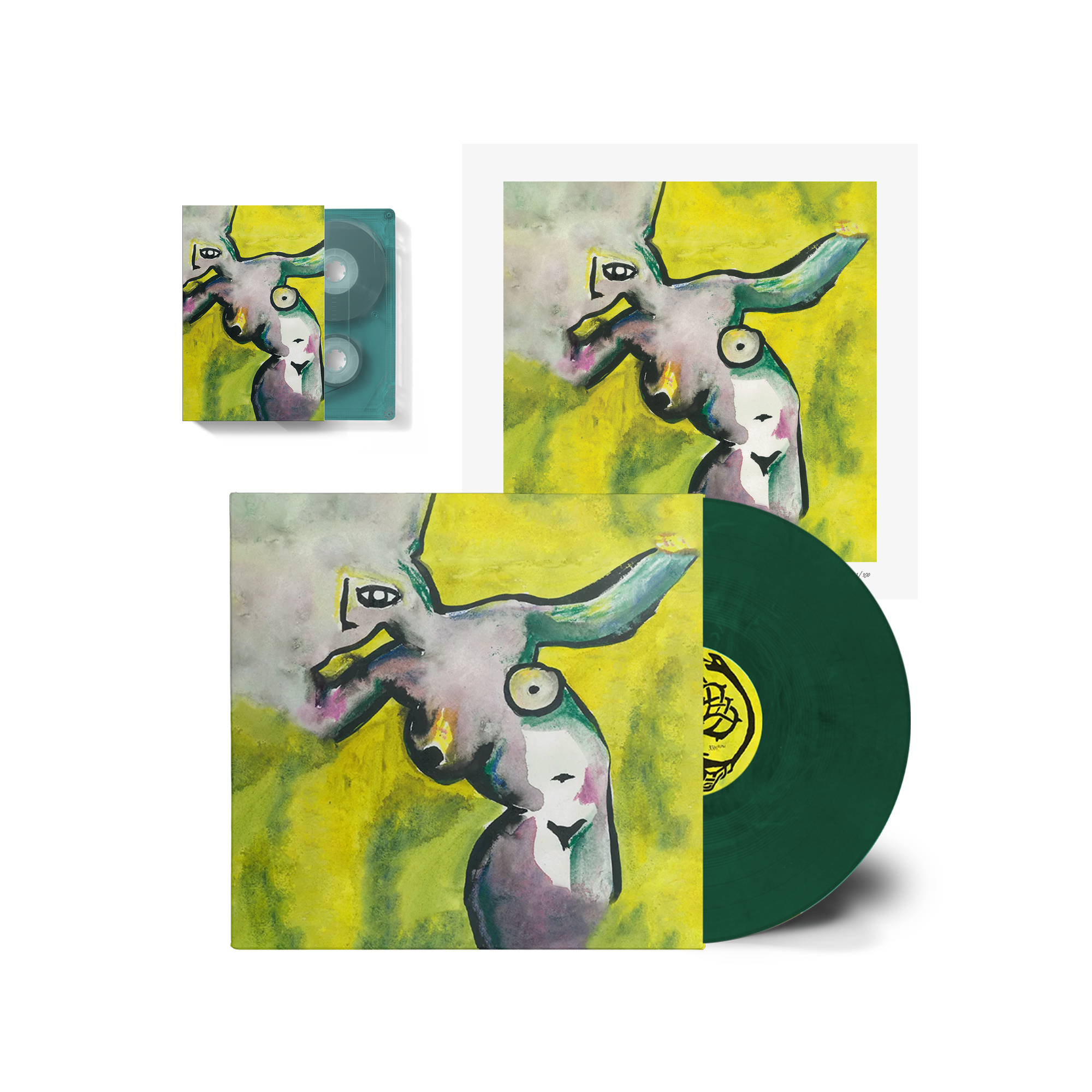Coloured LP + Cassette + Print