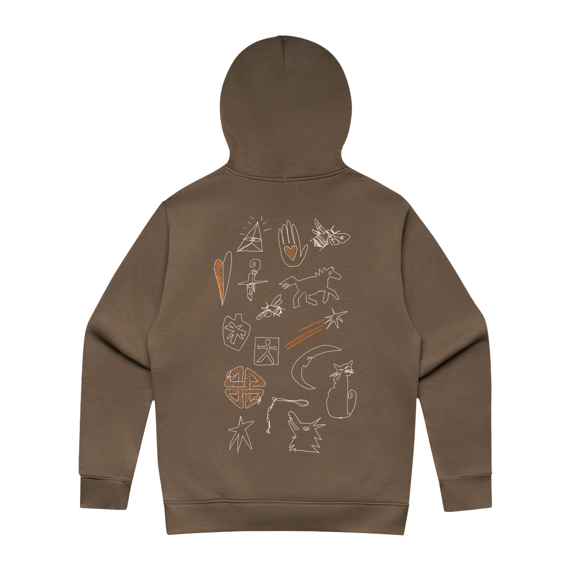 Jacob Alon - Precious Illustrations Brown Logo Hoodie
